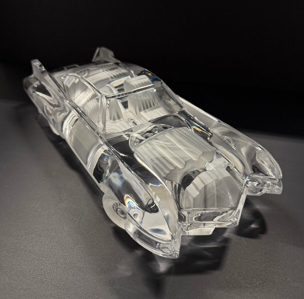Daum France Crystal Cadillac Eldorado Sculpture Signed image 1