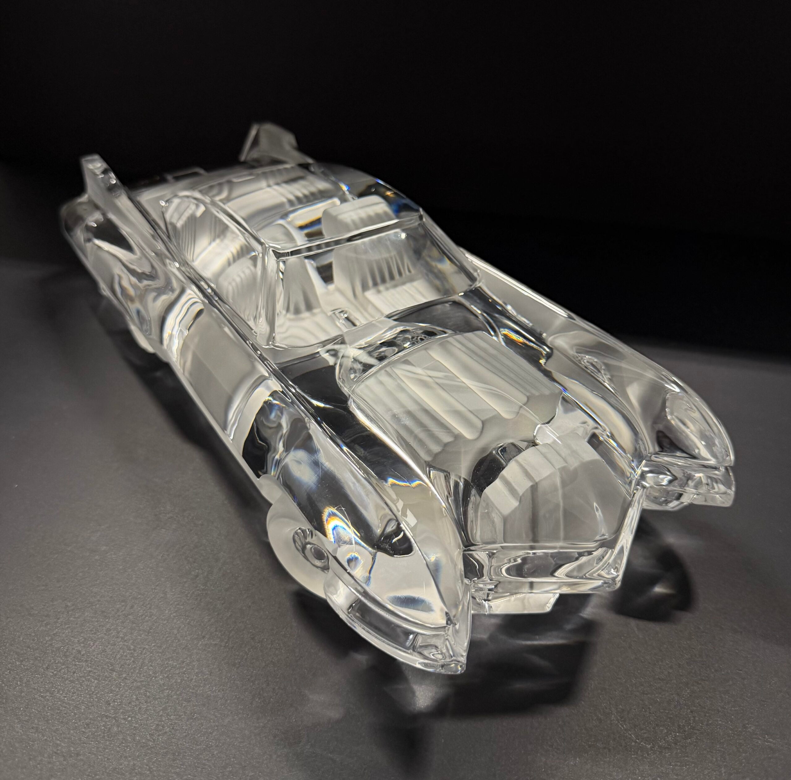 Daum France Crystal Cadillac Eldorado Sculpture Signed image 1
